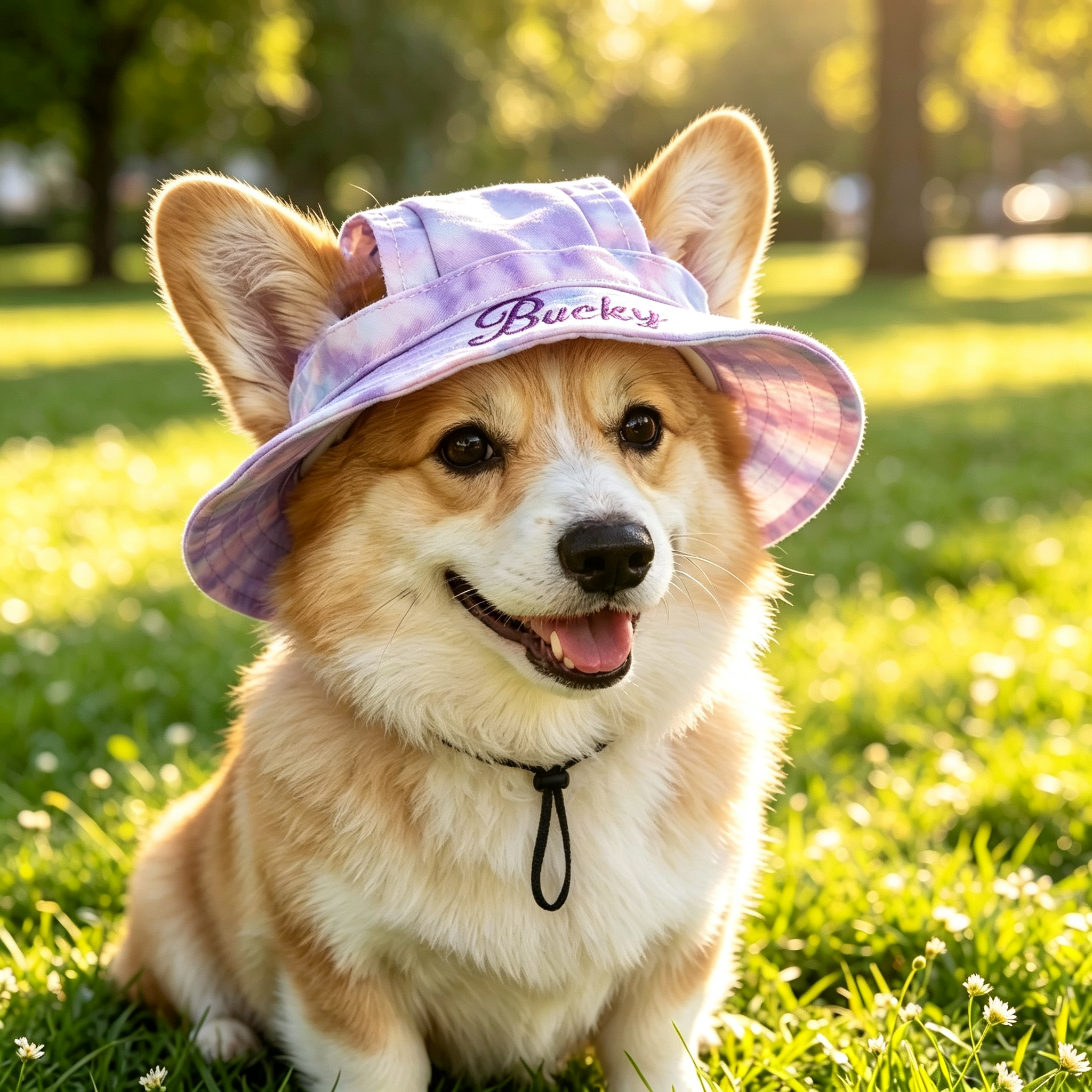 Personalized Embroidery Pet Sun Hat with Ear Holes | MNAccs45
