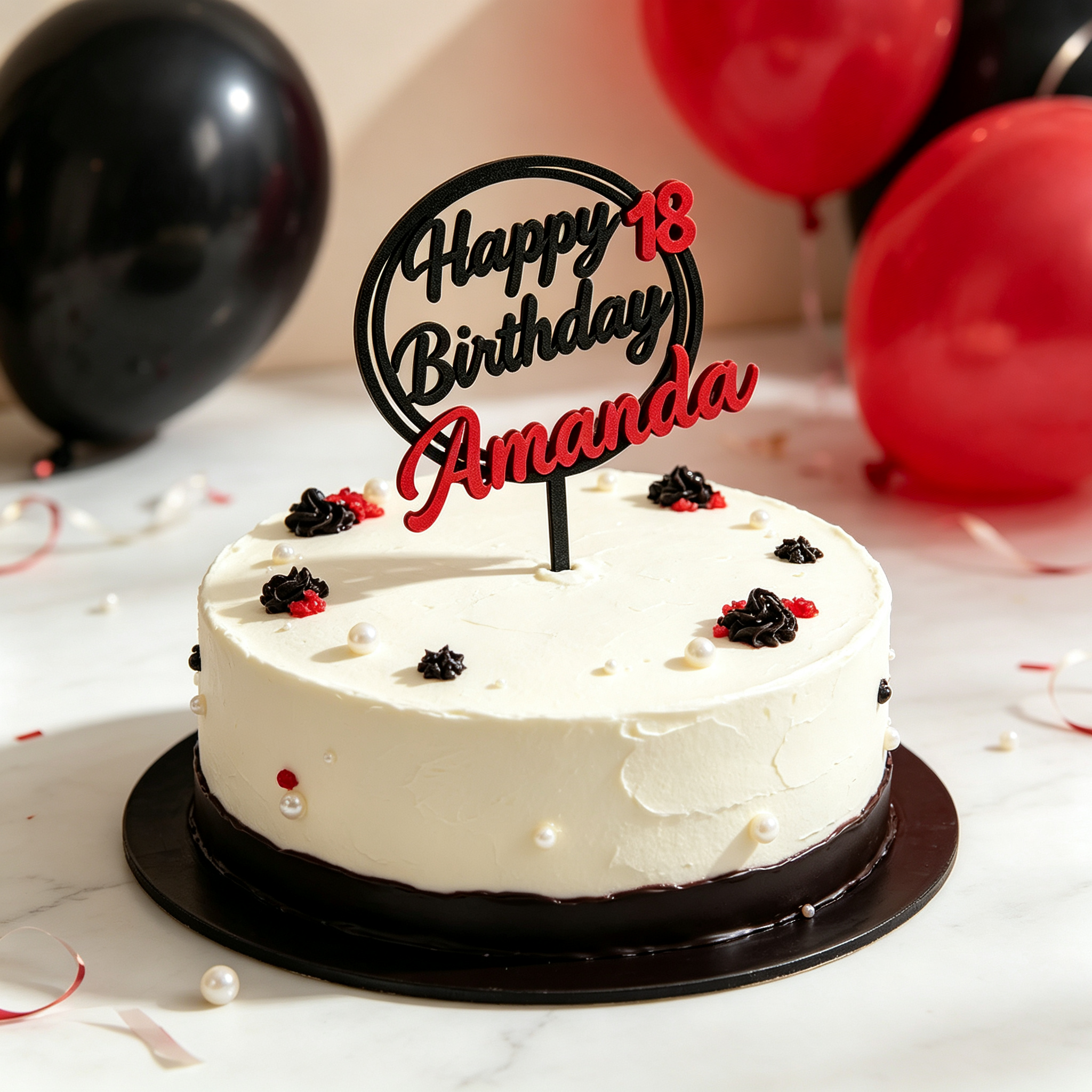 Personalized Happy Birthday With Name And Age Cake Topper | MNGift09