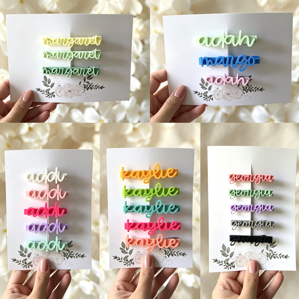 Personalized 3D Printed Name Tag Hair Clip For Little Girls | MNGift26