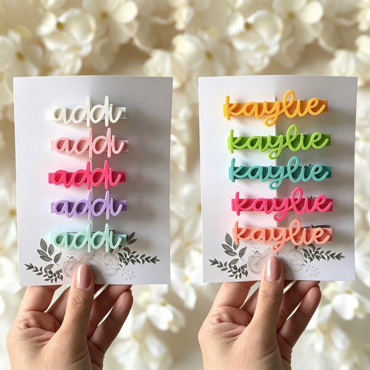 Personalized 3D Printed Name Tag Hair Clip For Little Girls | MNGift26