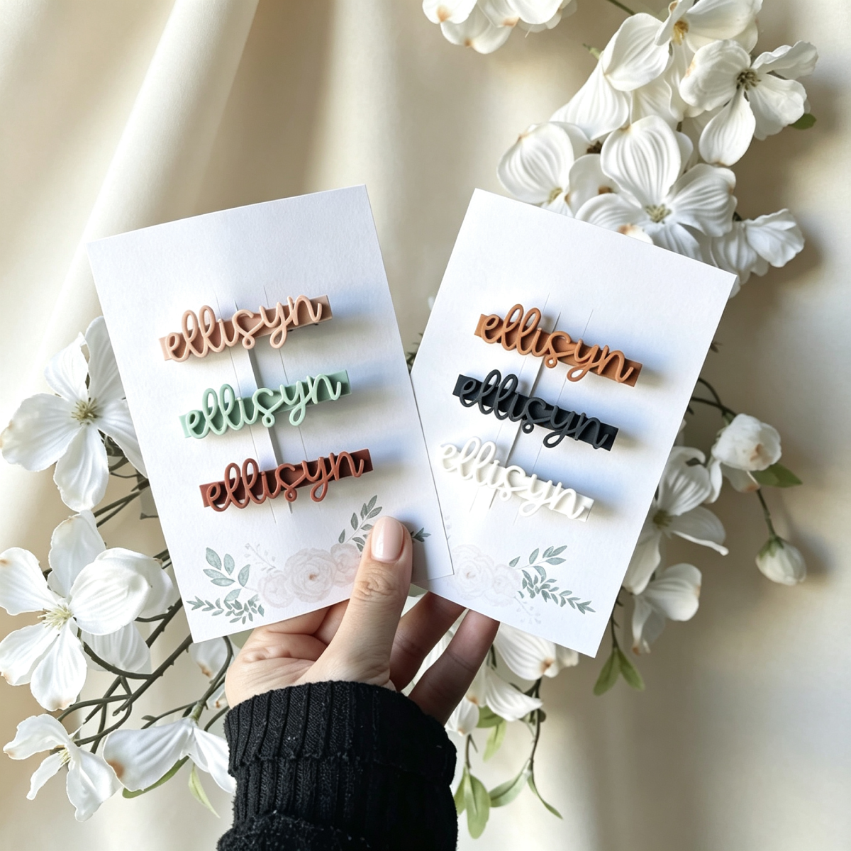 Personalized 3D Printed Name Tag Hair Clip For Little Girls | MNGift26