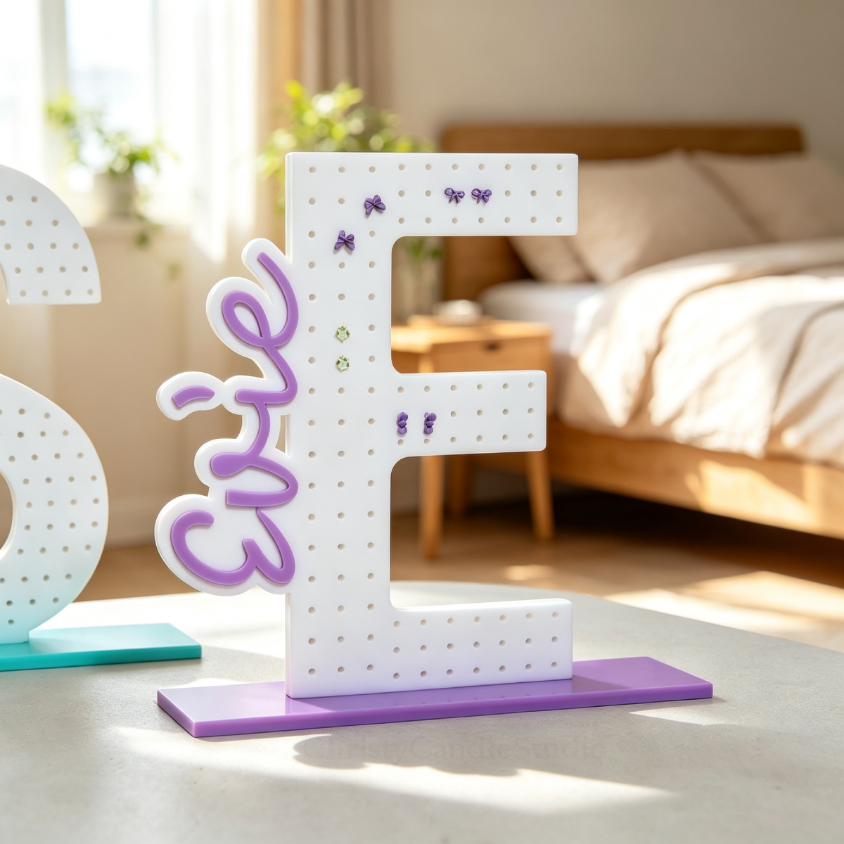 Personalized 3D Printed Name Letters Earring Holder | MNGift25