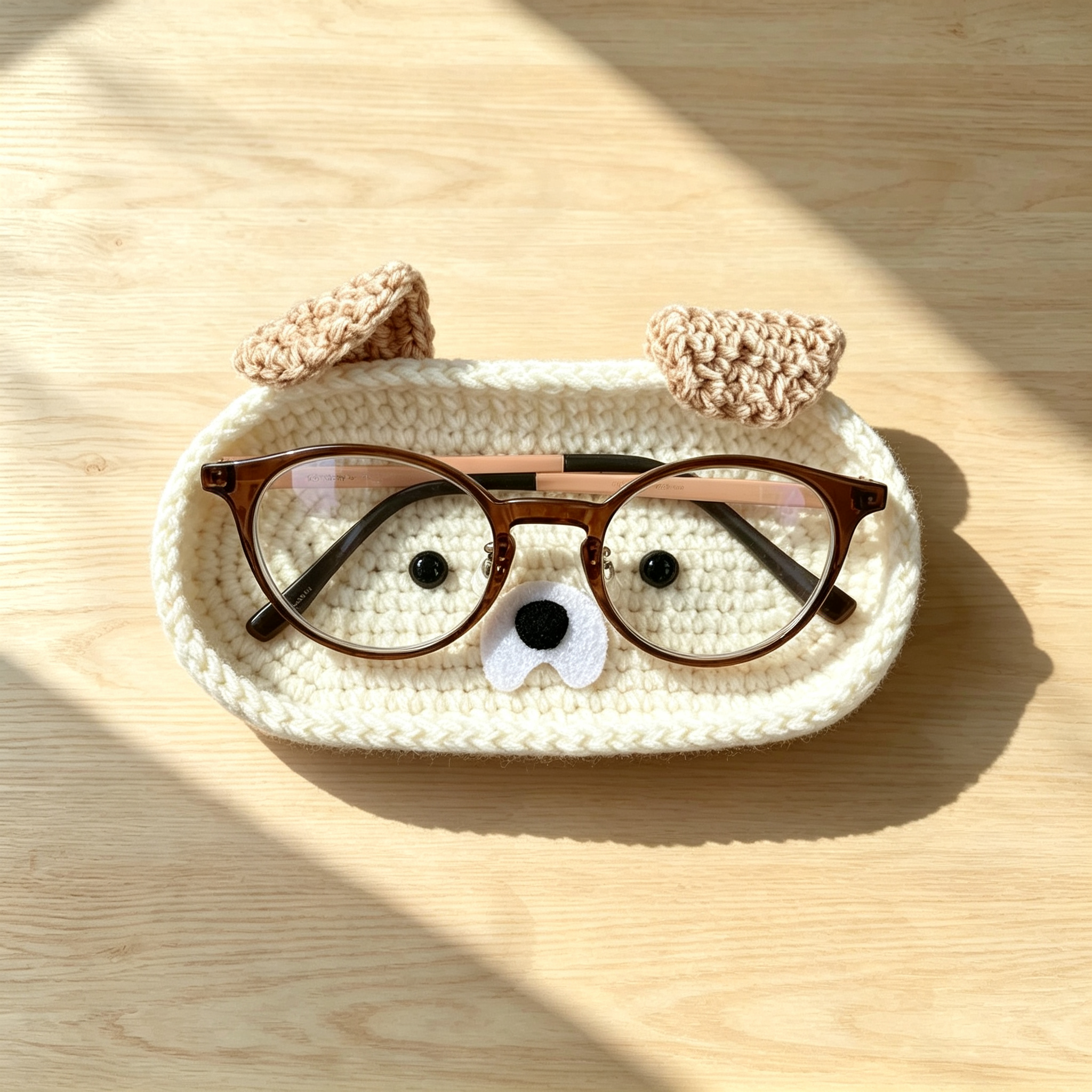 Handmade Crochet Animal Glasses Holder For Kids And Grandparent | MNGift29