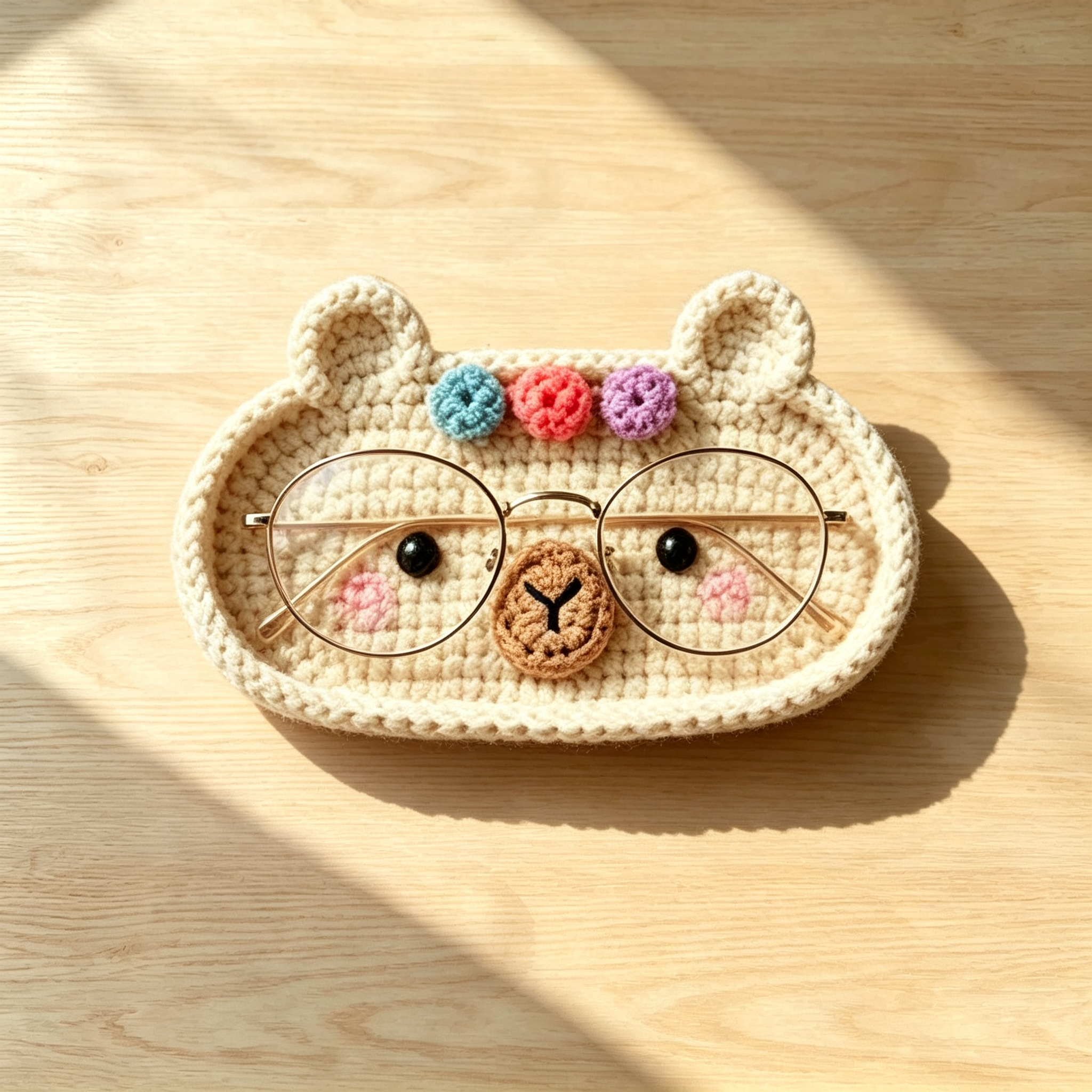 Handmade Crochet Animal Glasses Holder For Kids And Grandparent | MNGift29