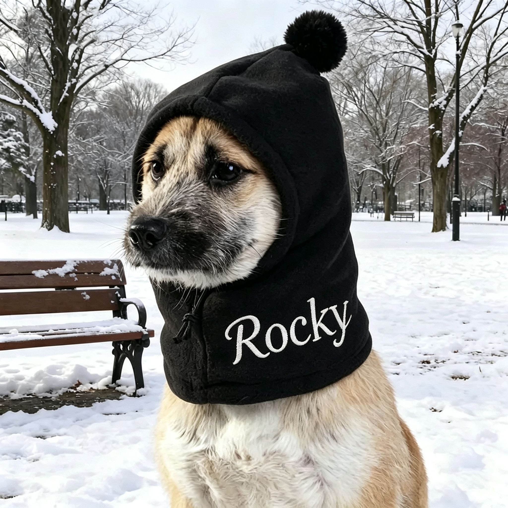 Personalized Embroidered Pet Winter Warm Cozy Fleece Hat | MNAccs63