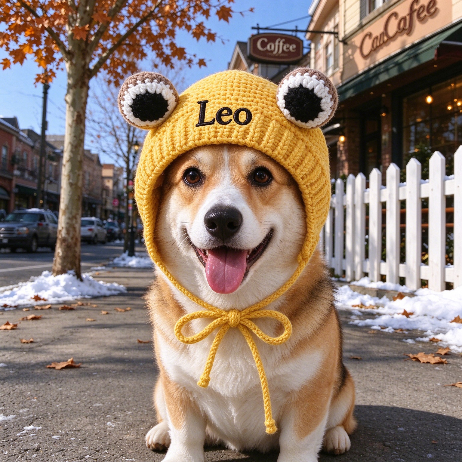 Personalized Embroidered Pet Winter Crochet Frog Beanie | MNAccs64