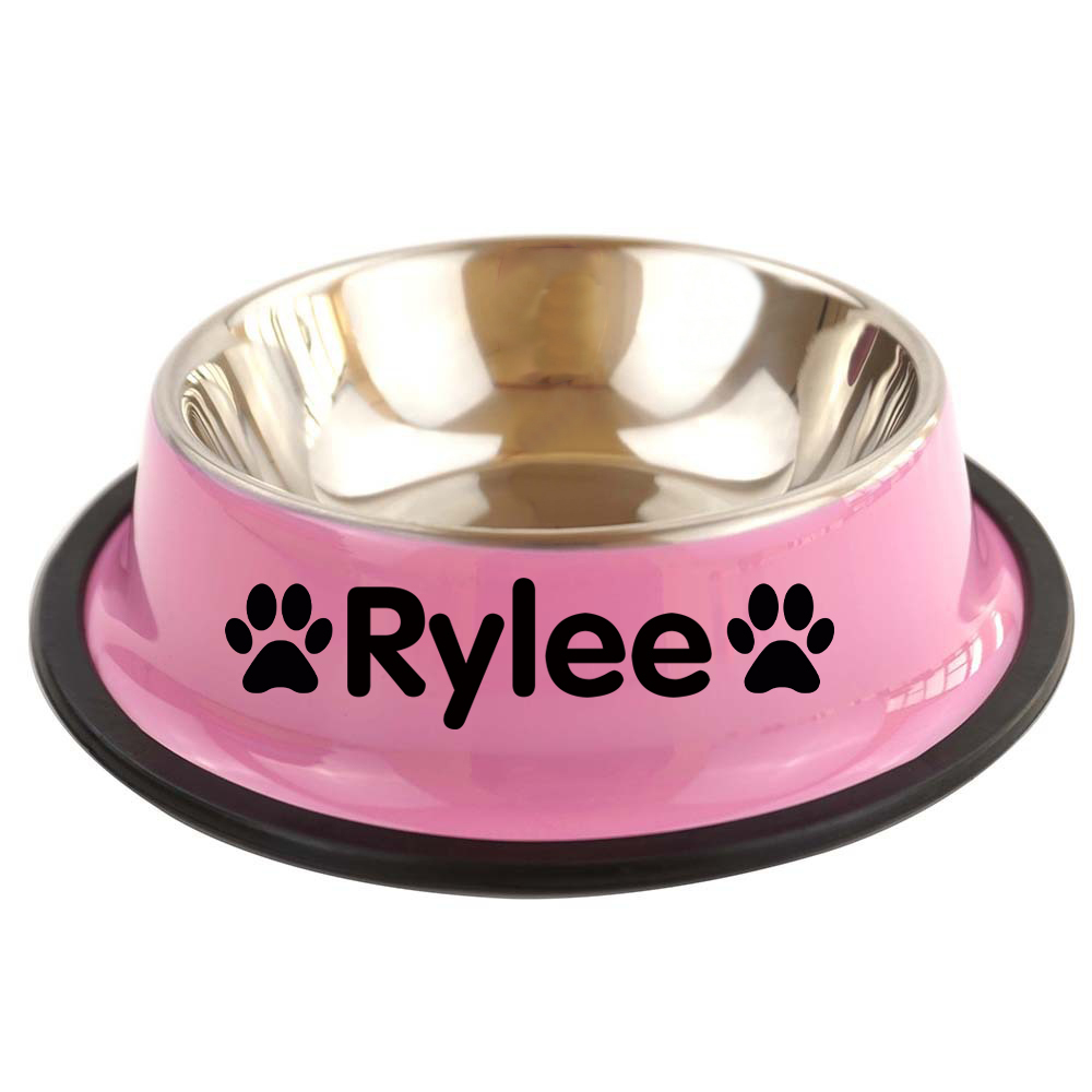Personalized Pet Stainless Steel Dog Bowl  | BKPet137