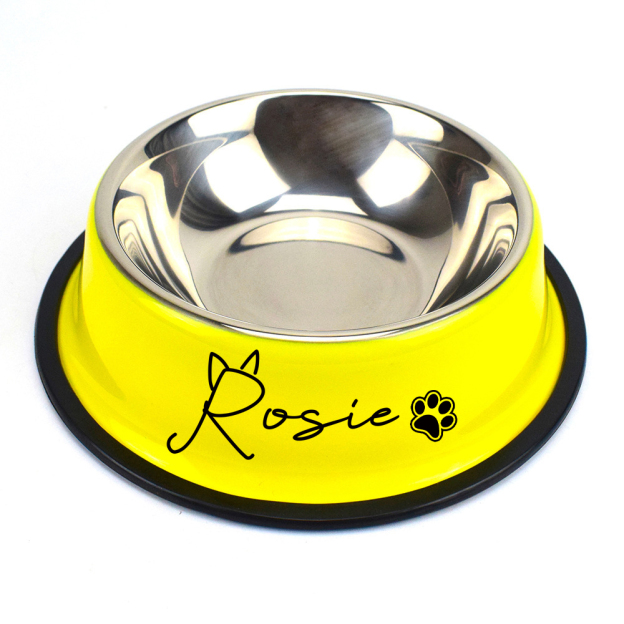 Personalized Pet Stainless Steel Dog Bowl  | BKPet137