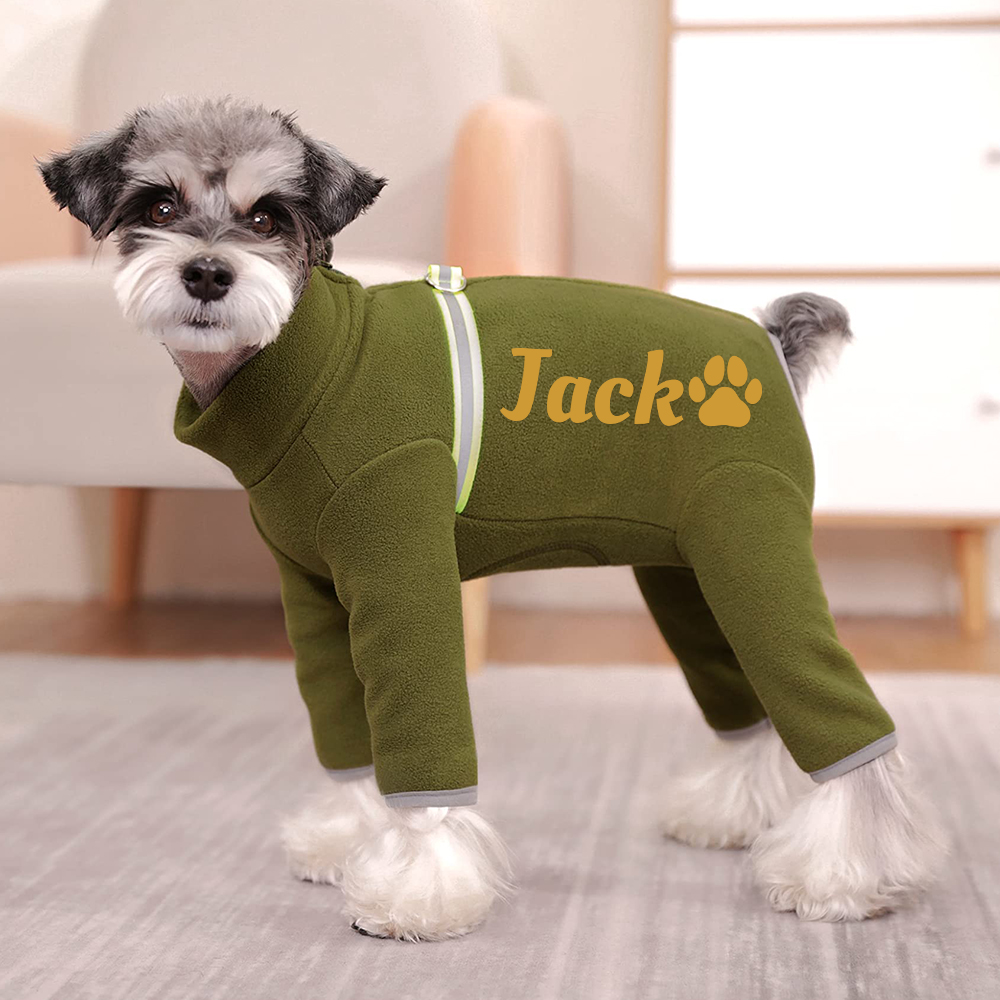 Personalized Pet Winter Warm Fleece Long Sleeve Sweater | BKPet312