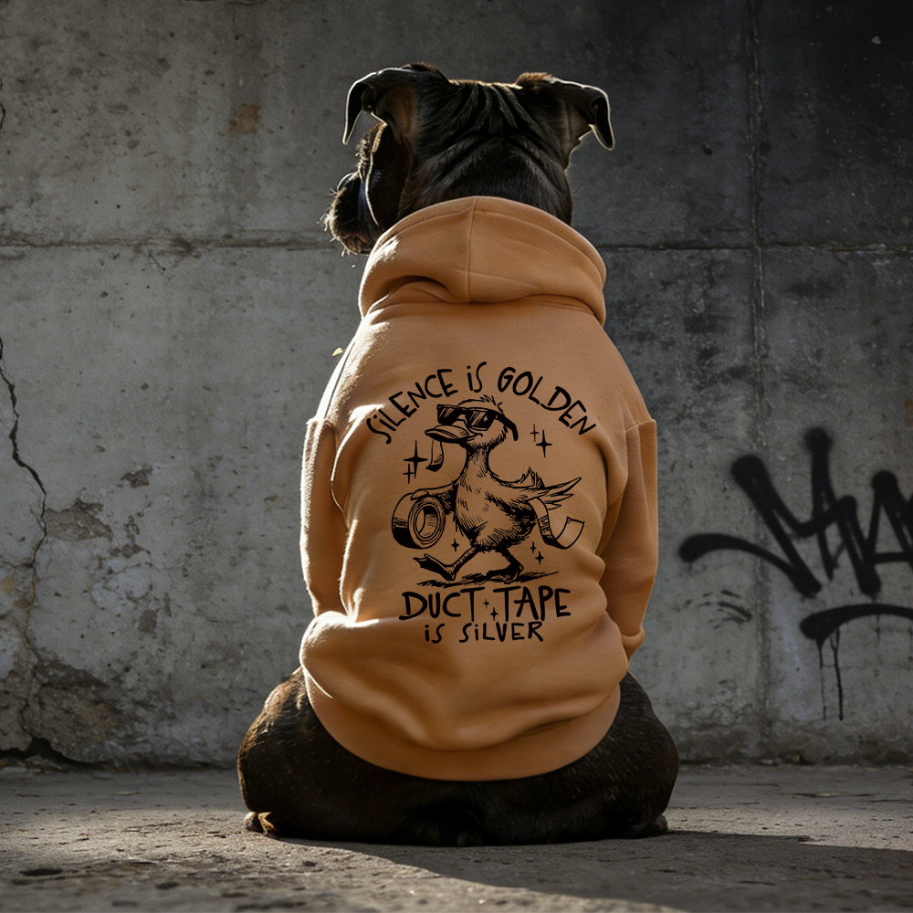 Silence Is Golden Sarcastic Puppy Hoodie | BKPet324