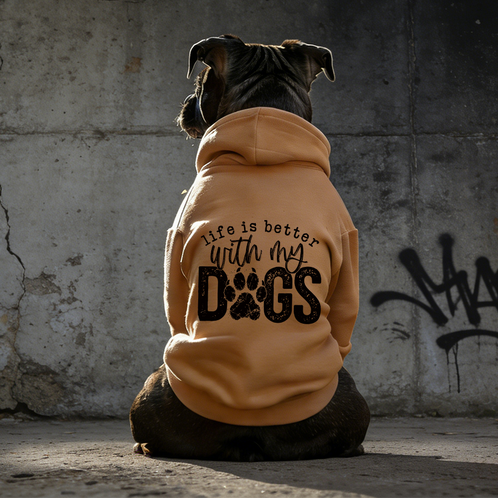 LIFE IS BETTER WITH MY DOSS Puppy Hoodie | BKPet325