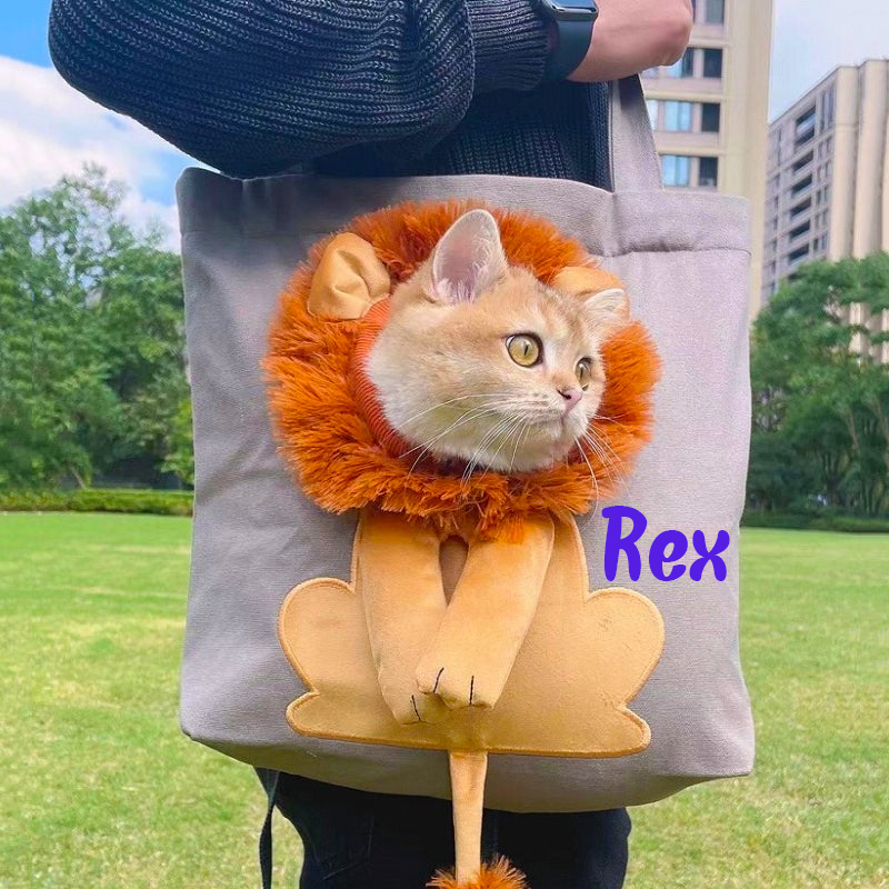 Personalized Lion Design Portable Breathable Cute Pet Carriers | BKPet60