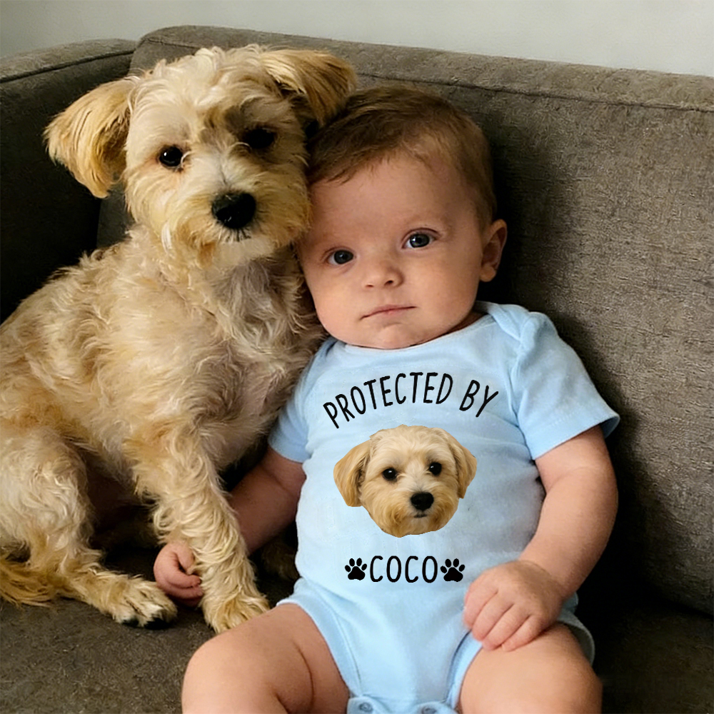 Personalized Baby Protected By Pets Shirt | MNBaby03