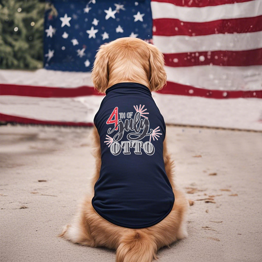 Personalized The 4th of July Soft Pet Shirt | BKPet151