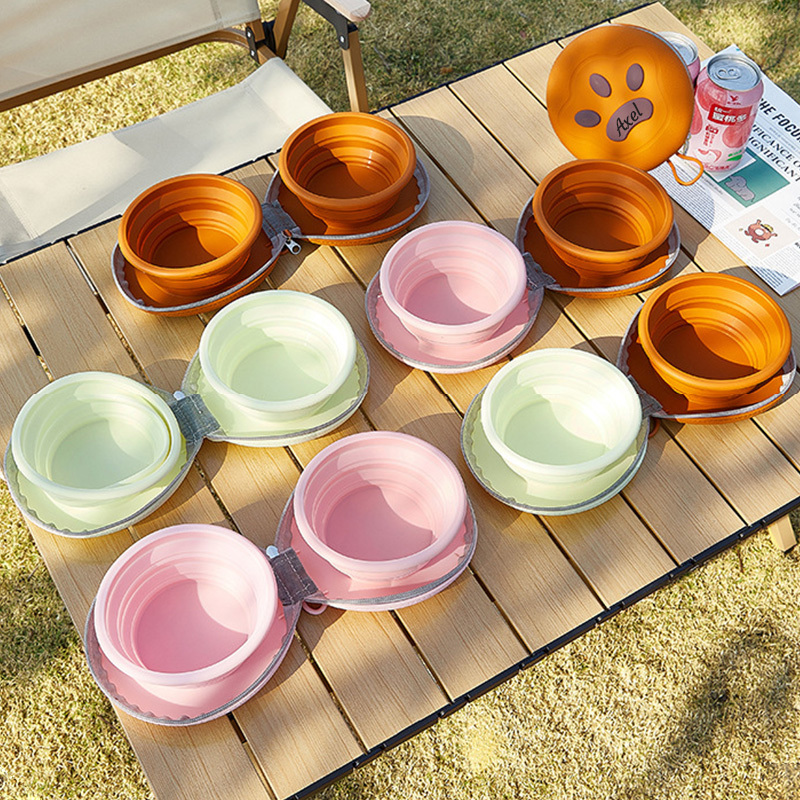 Personalized Collapsible Portable 2-in-1 Food & Water Dish Dog Bowl | BKPet214