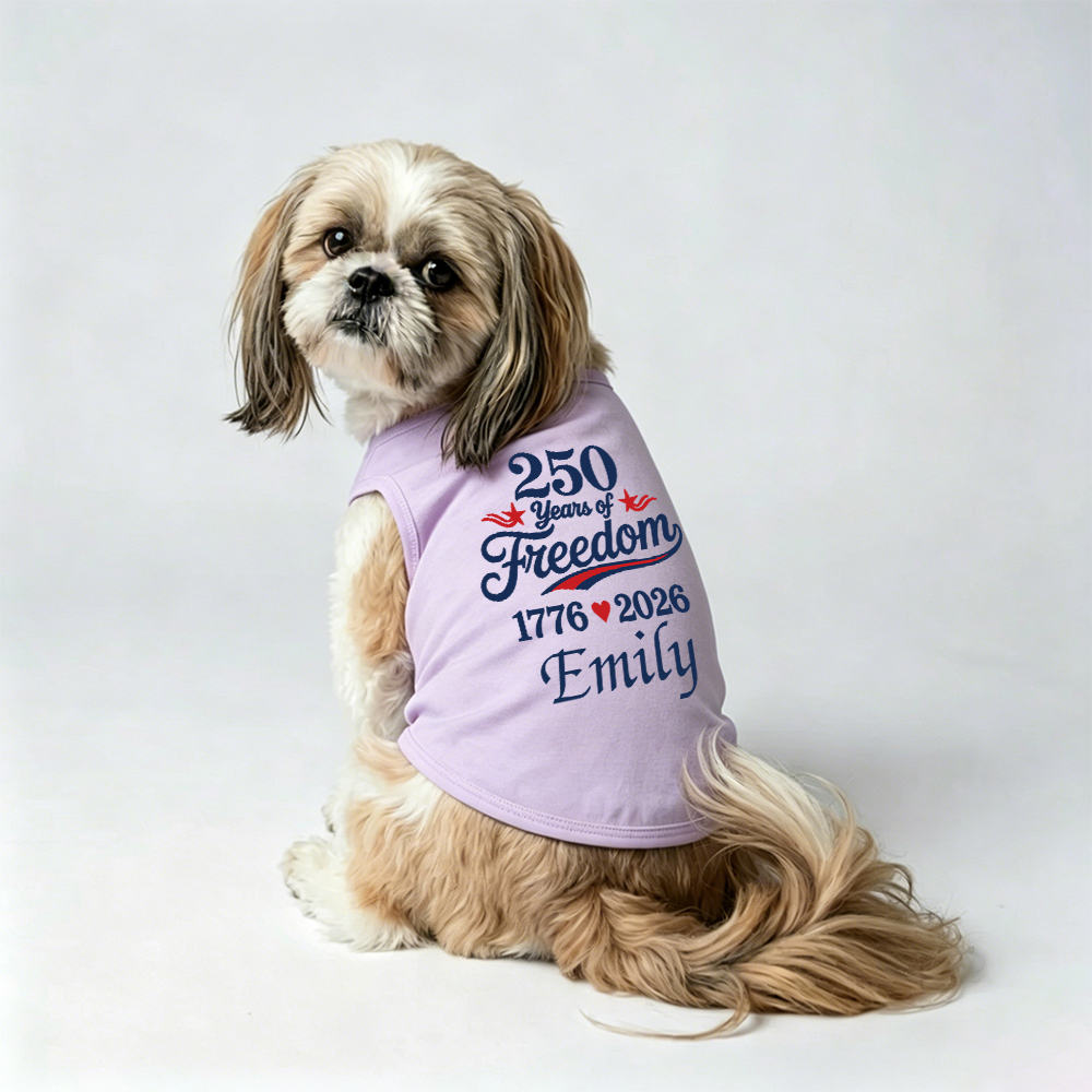 Personalized Patriotic 250 Anniversary Pet Shirt | BKPet507