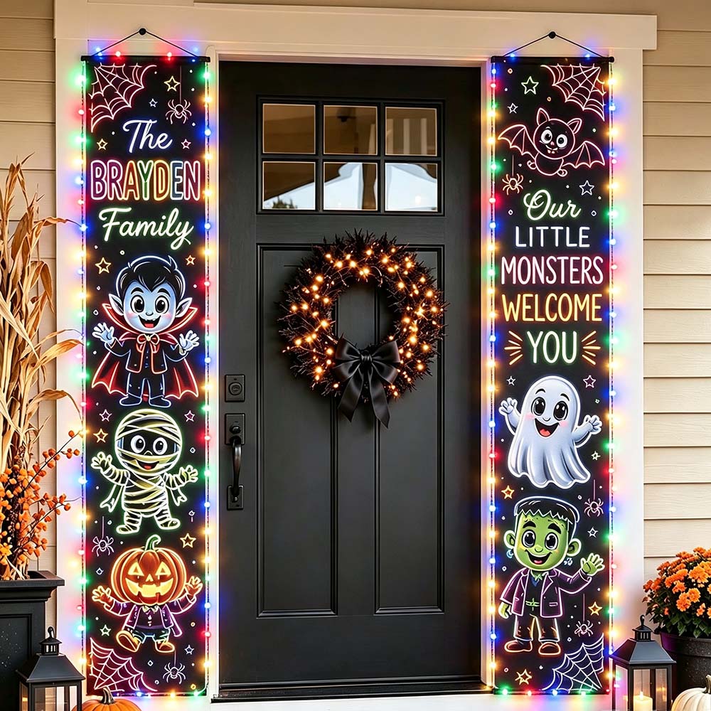 Personalized Halloween Family Name Door Banners | MNHalloween21