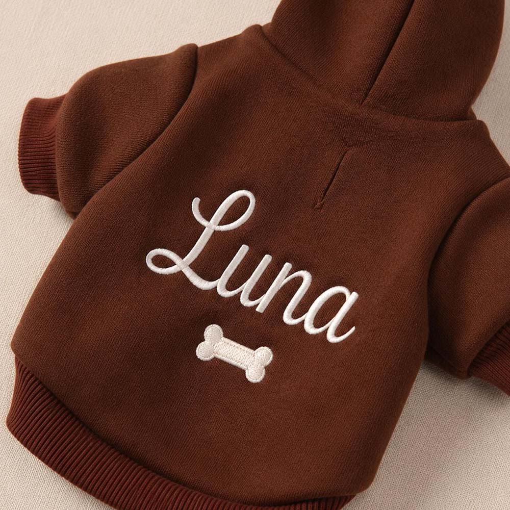 Personalized Embroidered Multicolor Dog Hoodie | MNCloth262