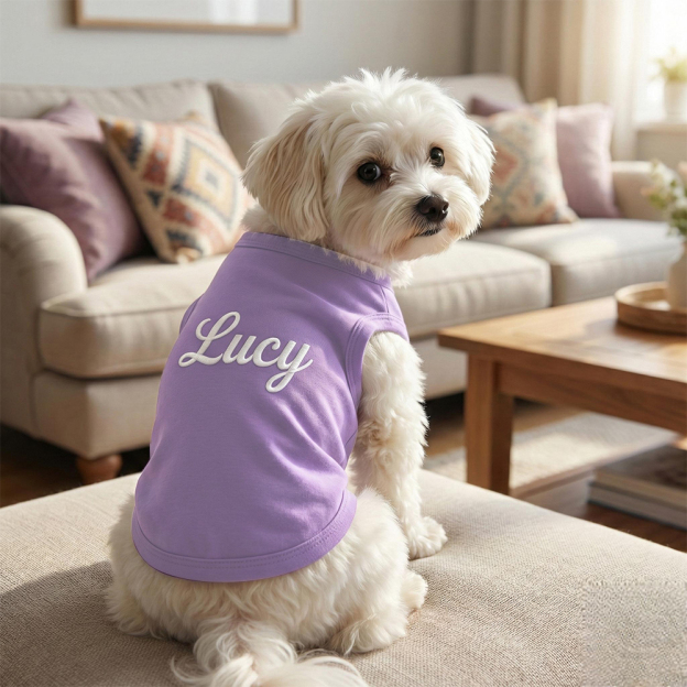 Personalized Embroidery Soft Large Size Pet Shirt | BKPet442