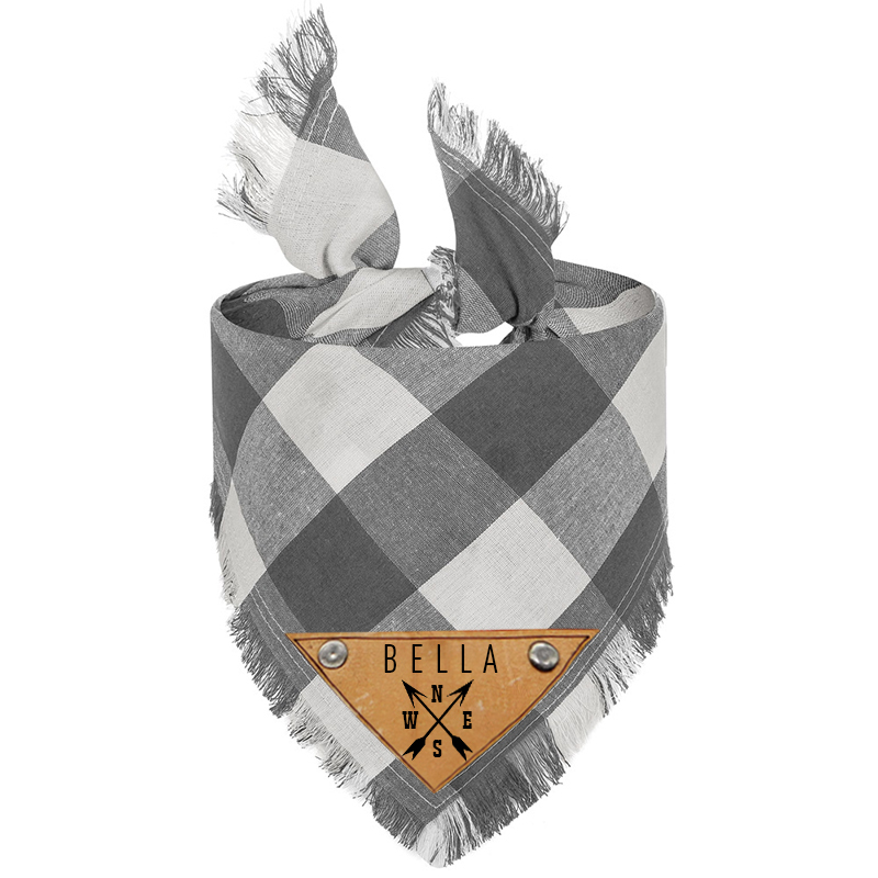 Personalized Plaid Dog Bandana for Comfort & Unique | BKPet42