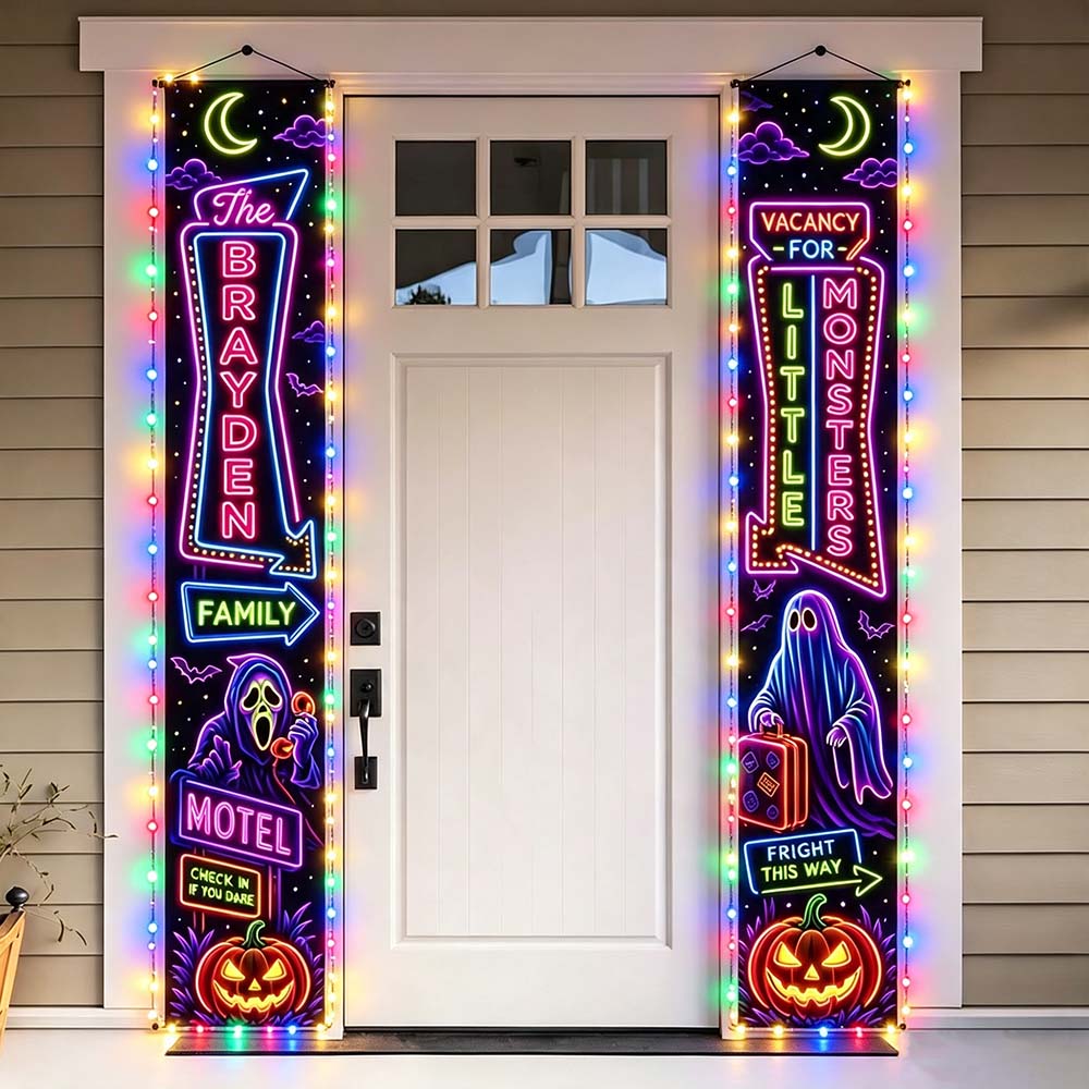Personalized Halloween Family Name Door Banners | MNHalloween21