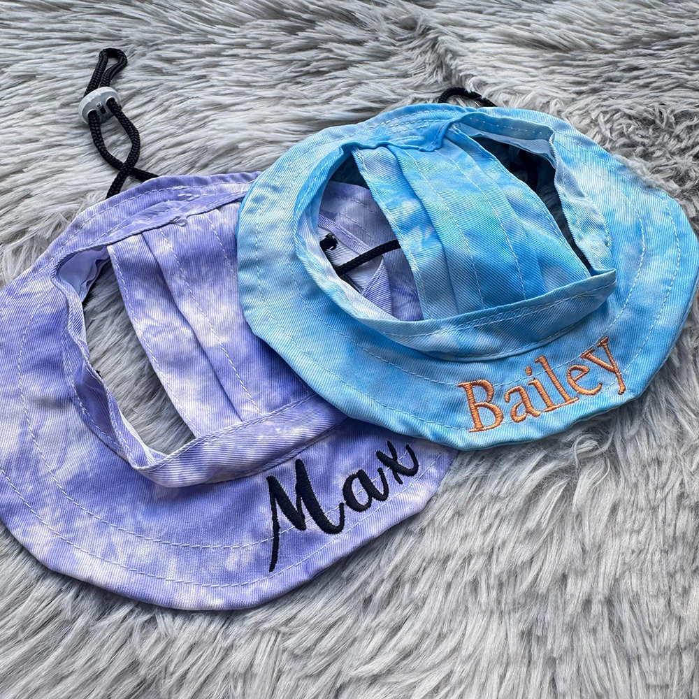Personalized Embroidery Pet Sun Hat with Ear Holes | BKPet66