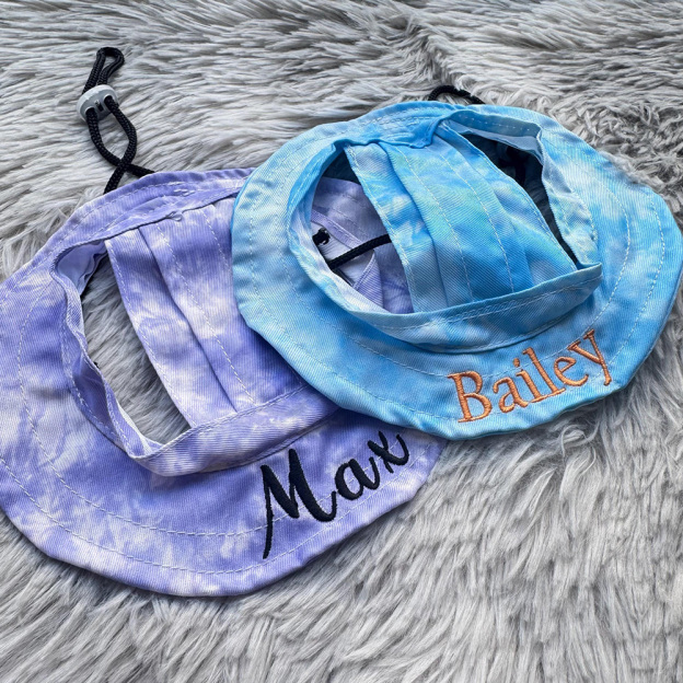 Personalized Embroidery Pet Sun Hat with Ear Holes | BKPet66