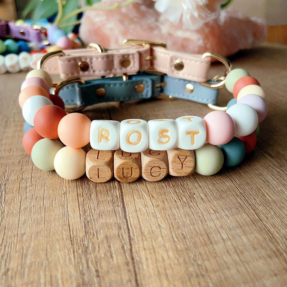 Personalized Handmade Beaded Adjustable Buckle Dog Collar | BKPet221