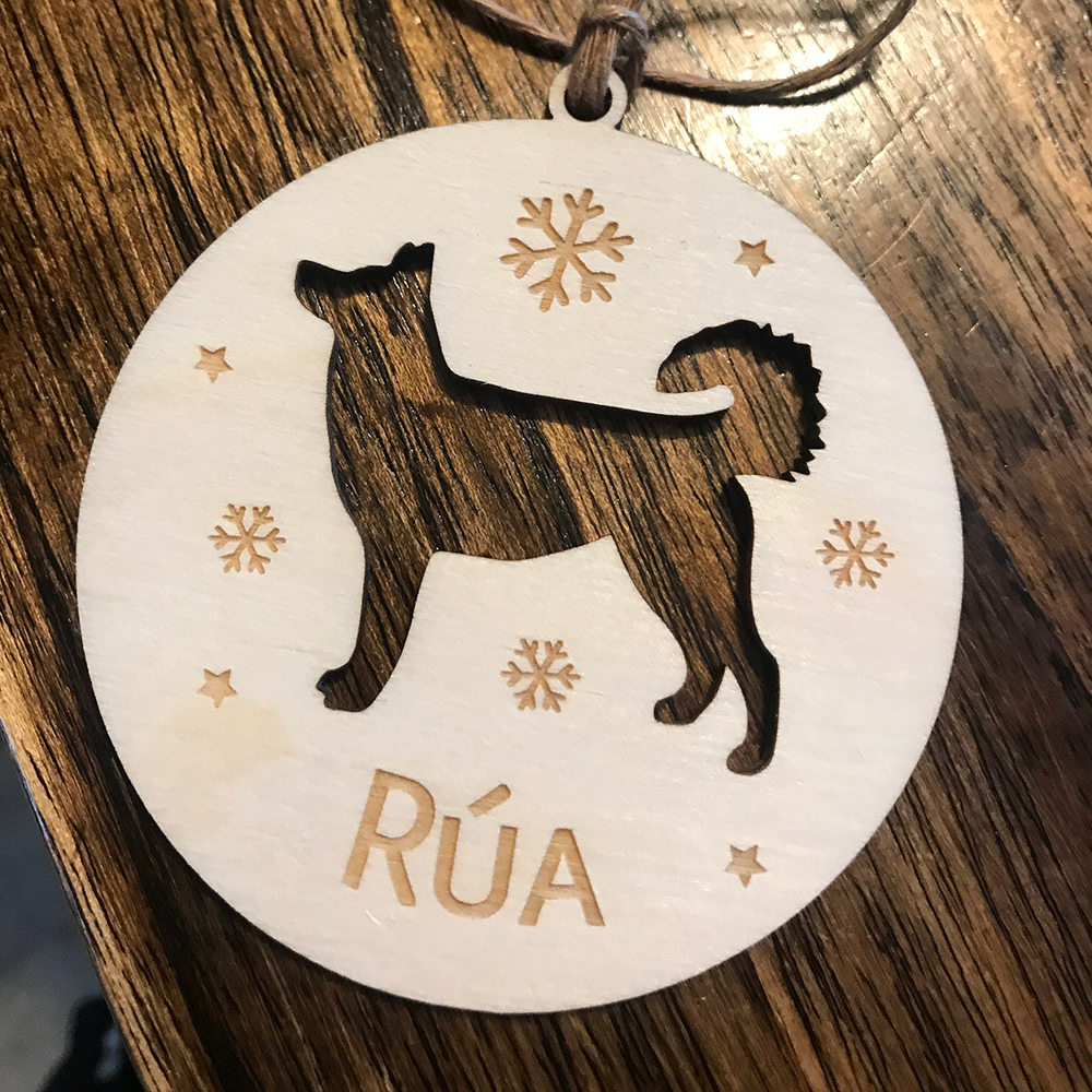 Personalized Pet Shape Wood Ornament | BKPet248