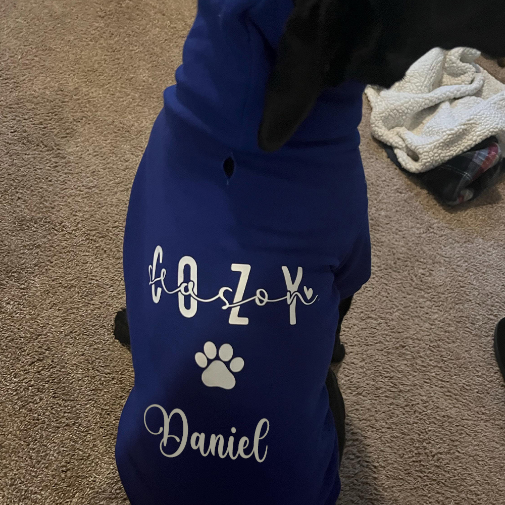 Personalized Cozy Season Warm Puppy Hoodie | BKPet282