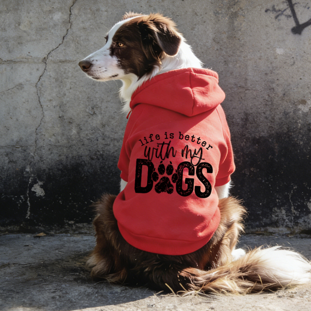 LIFE IS BETTER WITH MY DOSS Puppy Hoodie | BKPet325