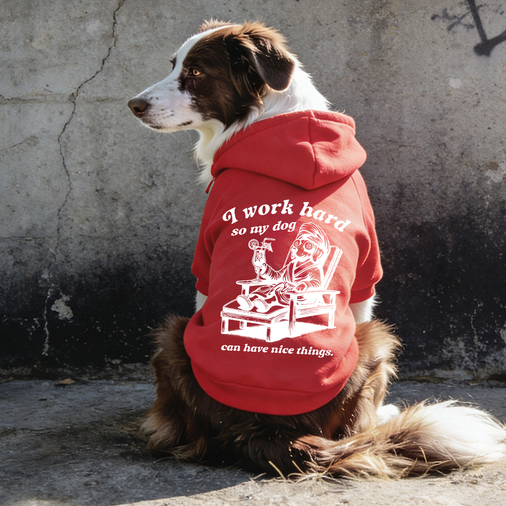 I WORK HARD SO MY DOG CAN HAVE NICE THINGS Puppy Hoodie | BKPet327