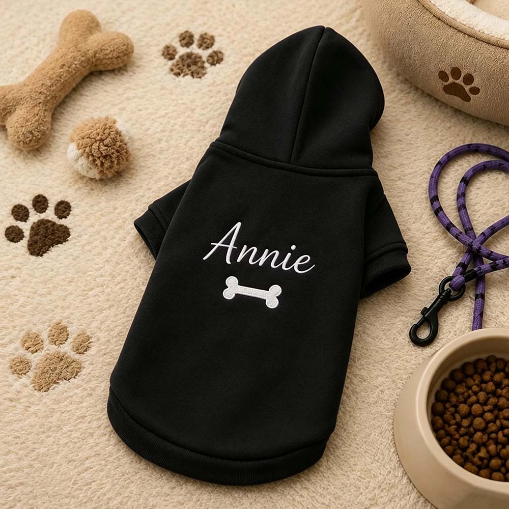 Personalized Embroidered Multicolor Dog Hoodie | MNCloth262