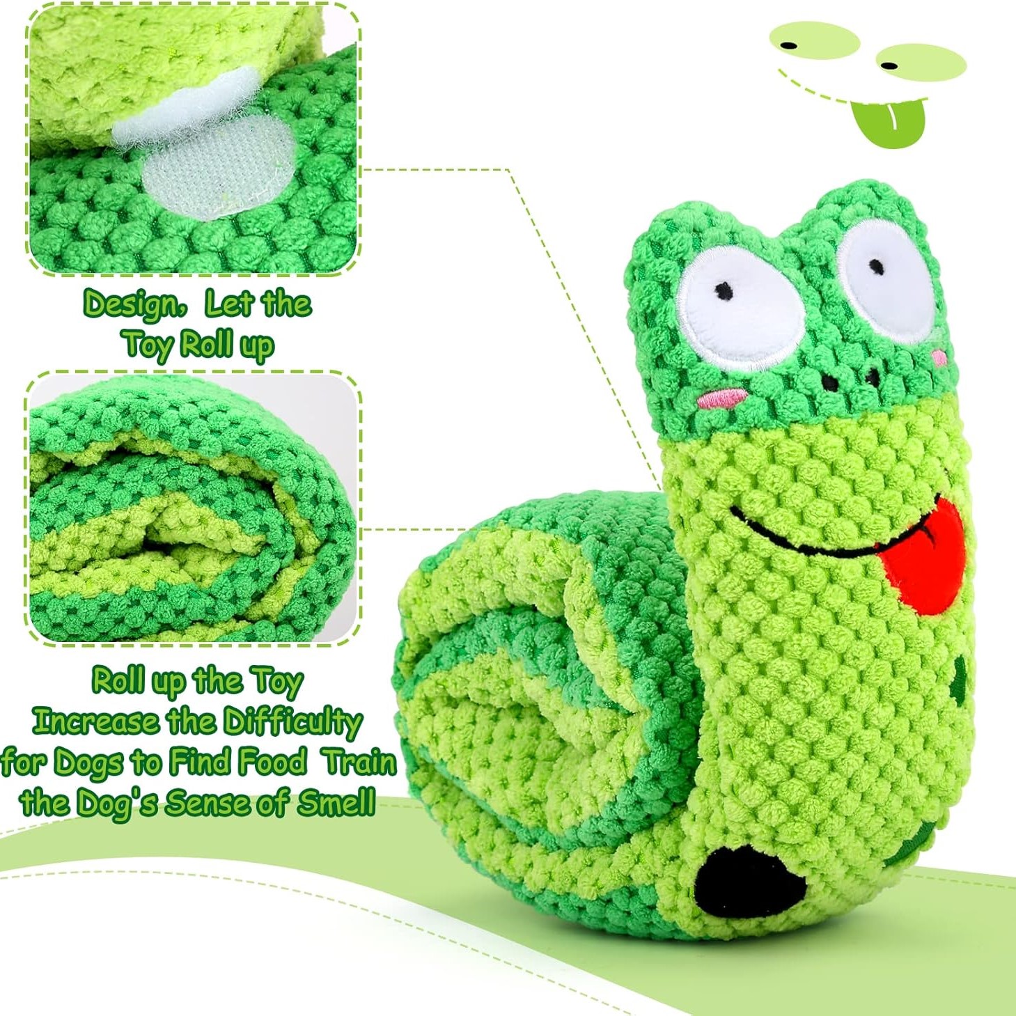 Soft Fabric Snail Squeaky Dog Toys | BKPet125