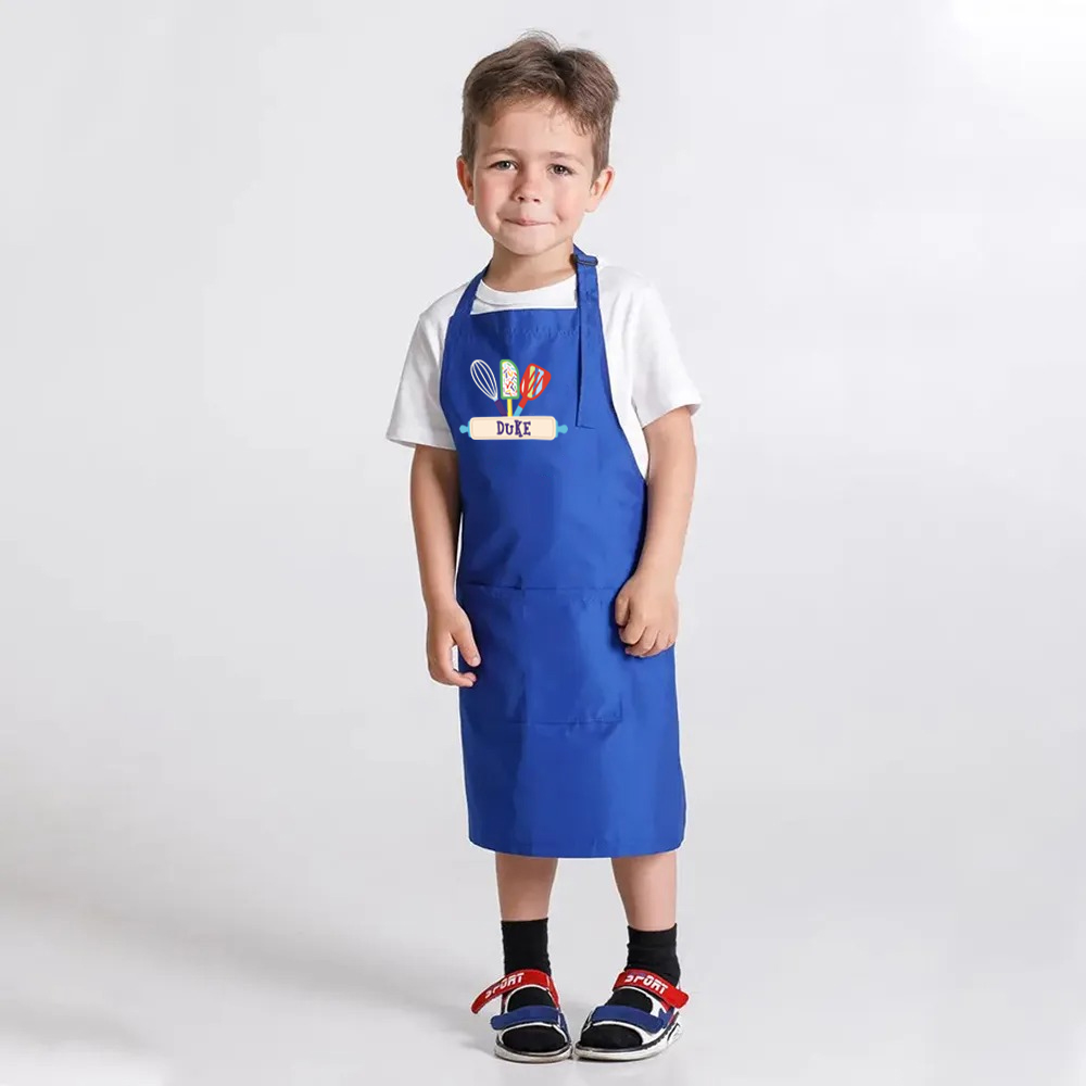 Personalized Baking Color Apron and Hat Set for Girls and Boys | MNKid12