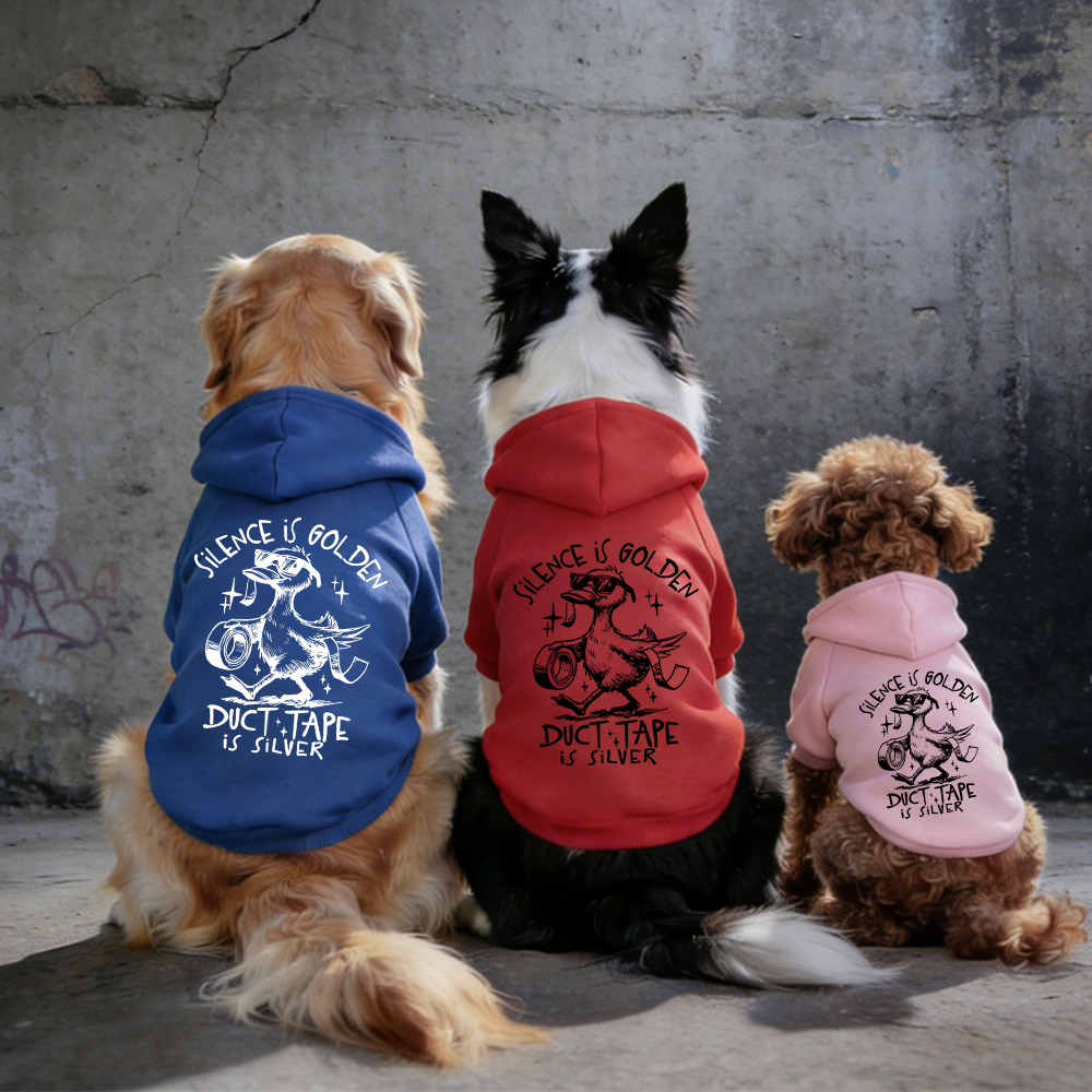 Silence Is Golden Sarcastic Puppy Hoodie | BKPet324