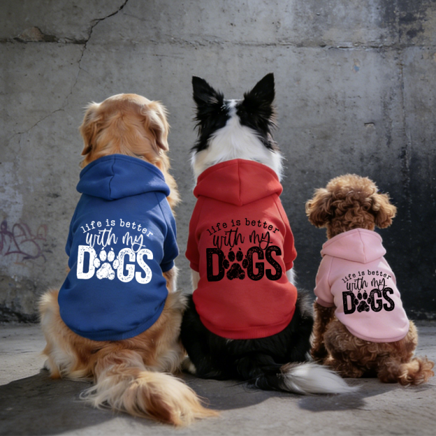 LIFE IS BETTER WITH MY DOSS Puppy Hoodie | BKPet325