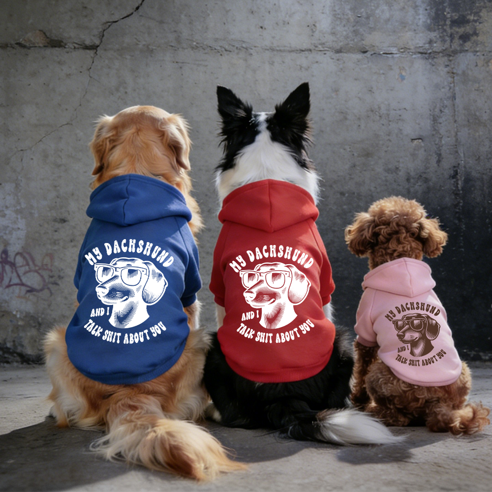 MY DACHSHUND AND I TALK SHIT ABOUT YOU Puppy Hoodie | BKPet326