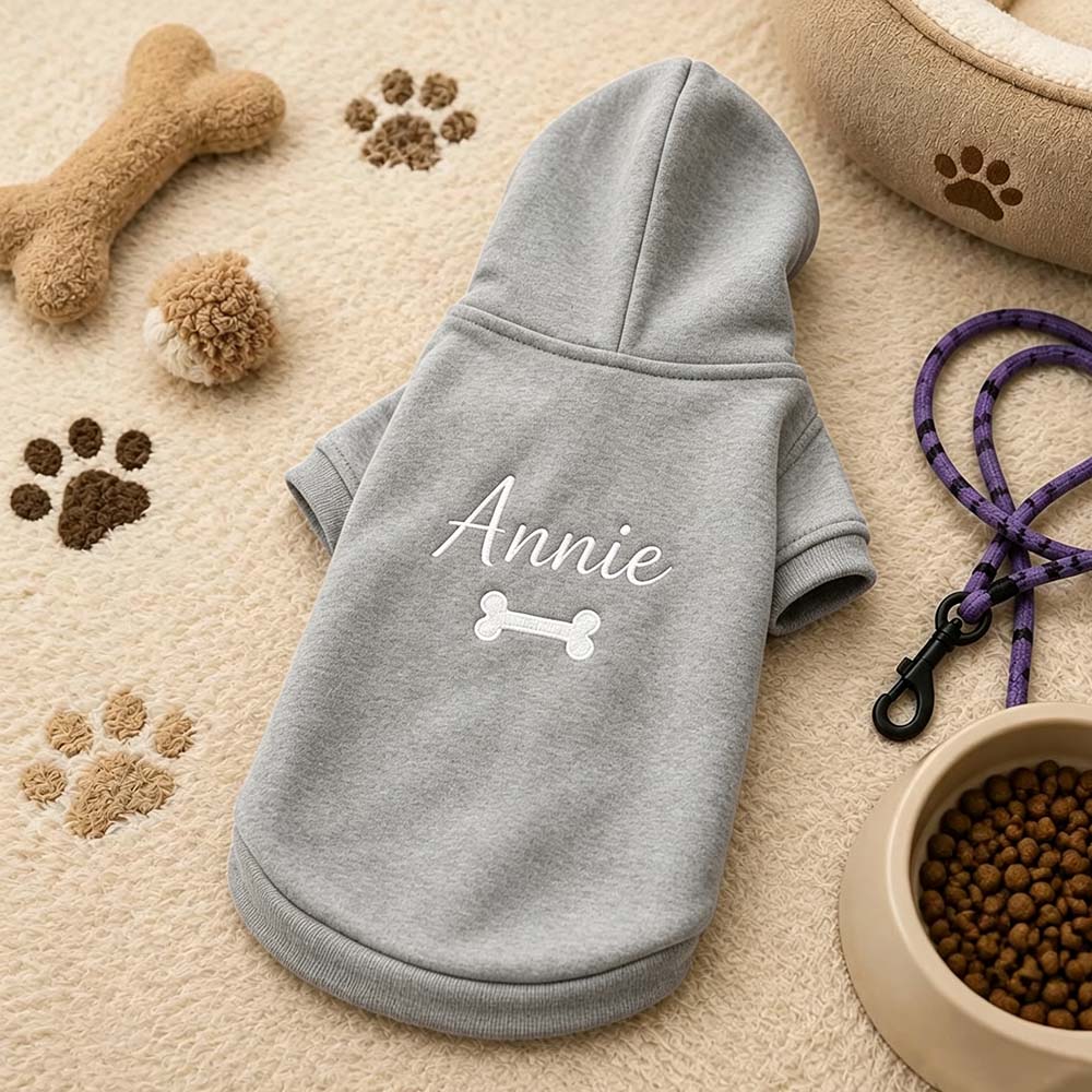 Personalized Embroidered Multicolor Dog Hoodie | MNCloth262