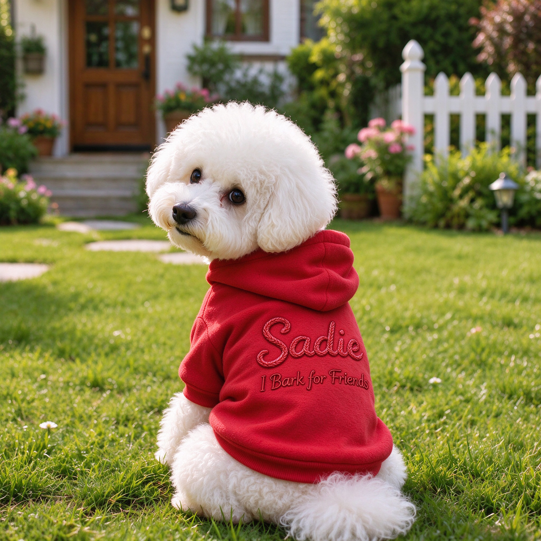 Personalized Hand Embroidered Pets Hoodie Sweatshirt | BKPet622