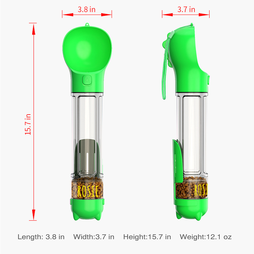 Personalized 4 in 1 Dog Water Bottle Container | MNAccs85
