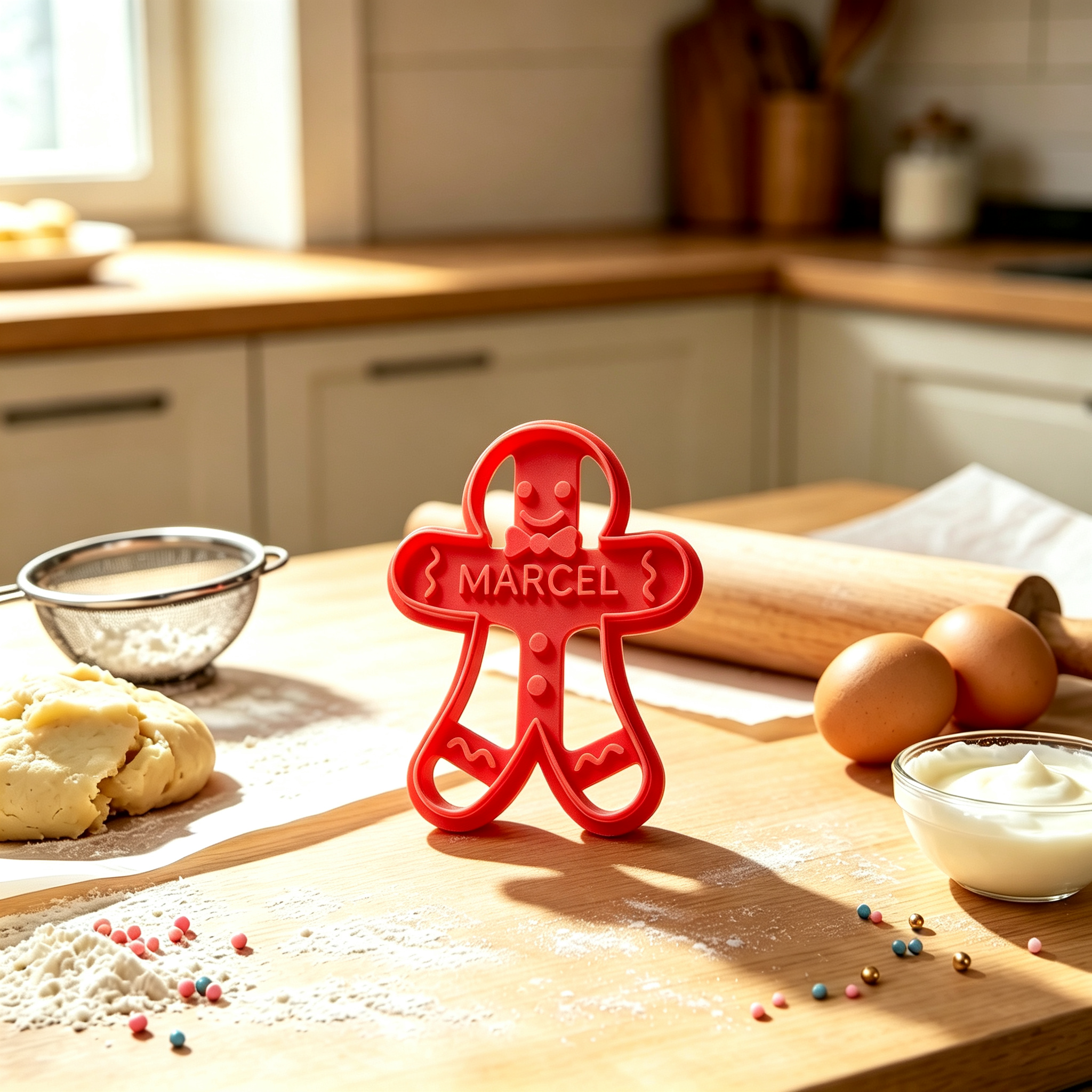 Personalized Christmas Gingerbread Cookie Cutter With Name | MNGift15