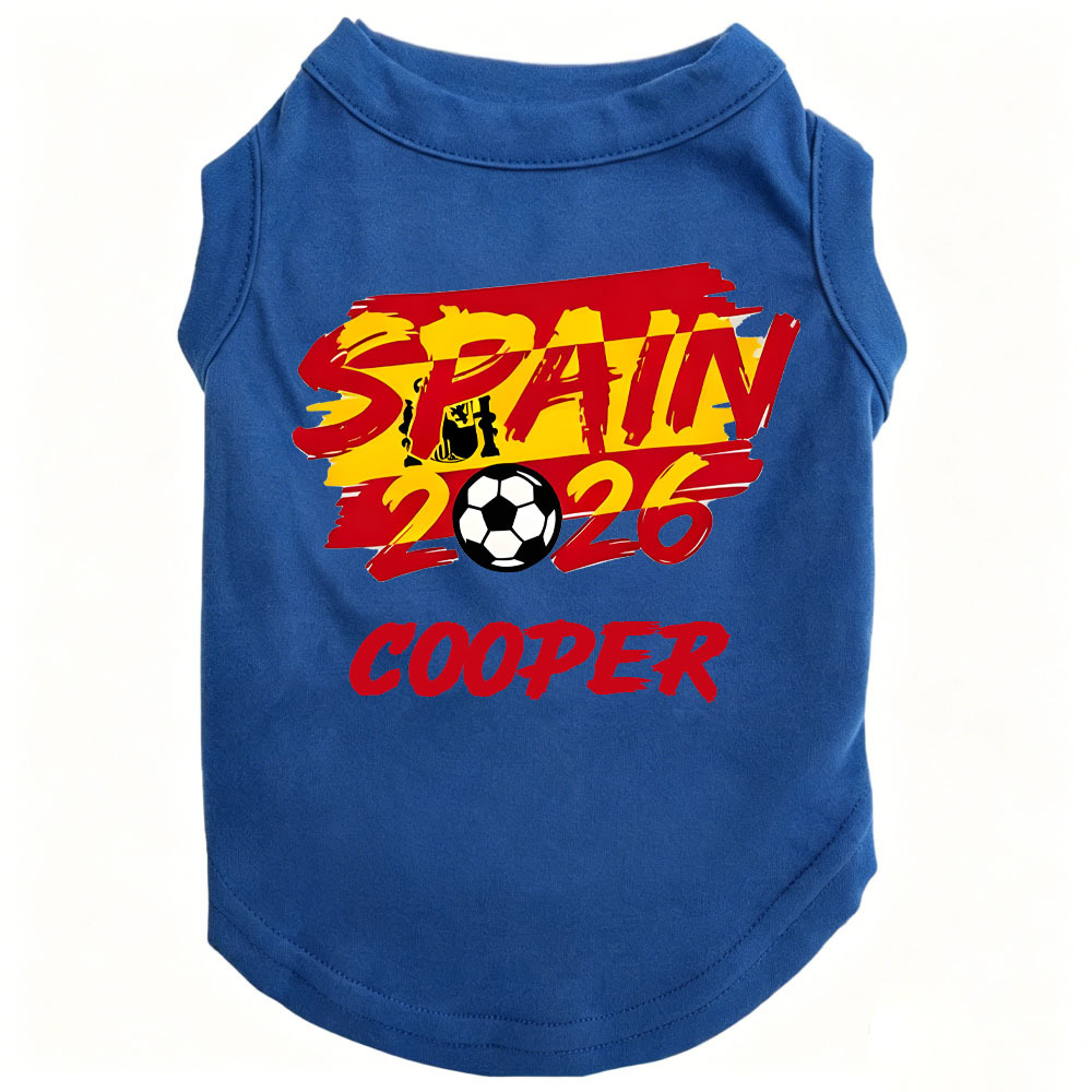 Personalized Dog Soccer 2026 Flat Dog Tank Top | MNCloth213