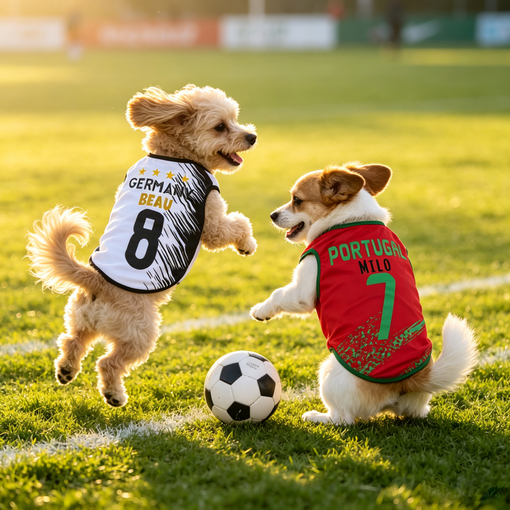 Personalized Dog & Cat Soccer Fan Sporty Vest | MNCloth217