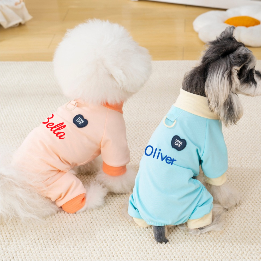 Personalized Color-Block Poppy Pajama Jumpsuit | MNCloth224