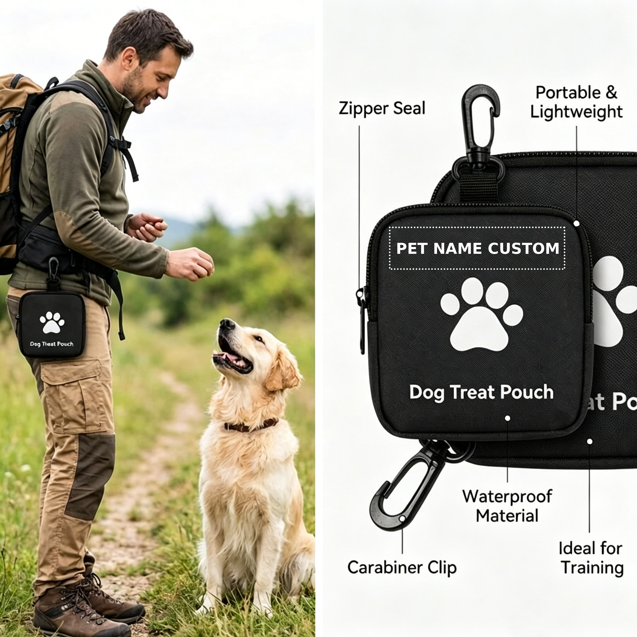 Personalized Snack Bag For Outdoor Dog Training | MNHome94