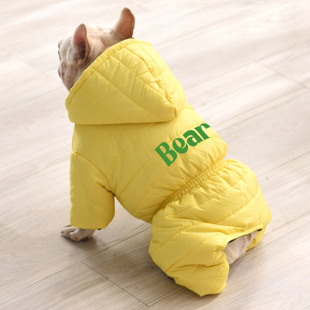 Personalized Pet Winter Warm Windproof Large Puffer Jacket | BKPet310