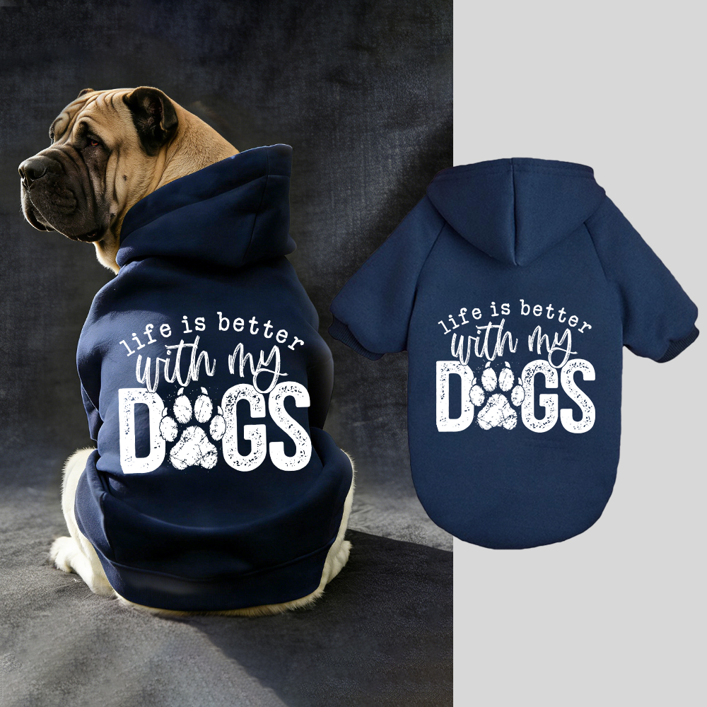 LIFE IS BETTER WITH MY DOSS Puppy Hoodie | BKPet325