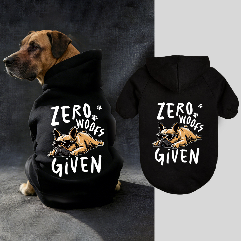 ZERO WOOFS GIVEN Puppy Hoodie | BKPet332