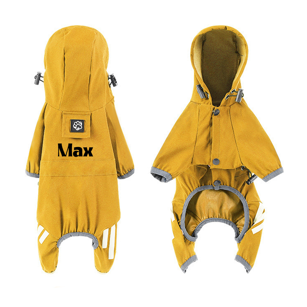 Personalized Pet Waterproop Raincoat with Hood | BKPet346